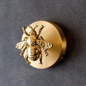 Bee Handmade Solid Brass Animal Hook Wall Mounted Coat Clothes Gold Modern Key